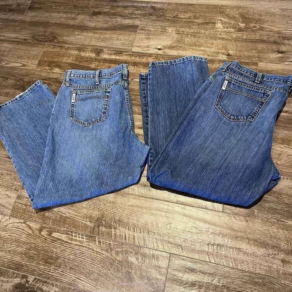 2 PAIR Cinch Jeans Men's 40 x 30 White Label Relaxed Blue Cowboy Western Rodeo